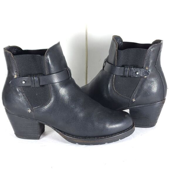 RAG & BONE Women's Durham US7,5 EU37,5 Black Leather Stretch Ankle Booties - Picture 9 of 16
